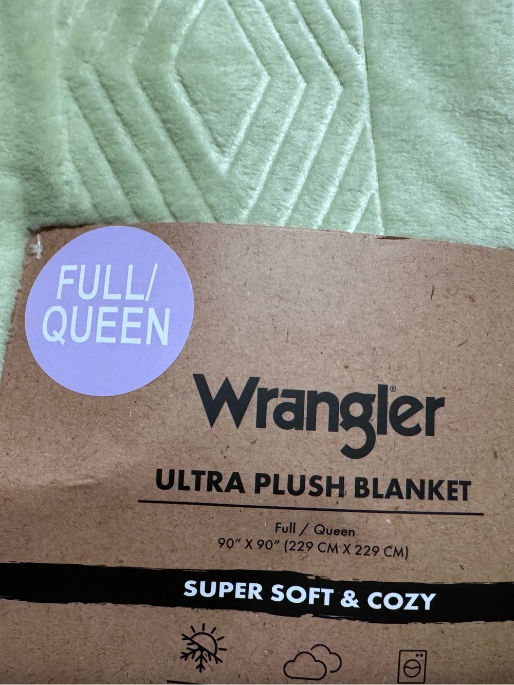 Wrangler Ultra Plush Blanket - Light Sage Green